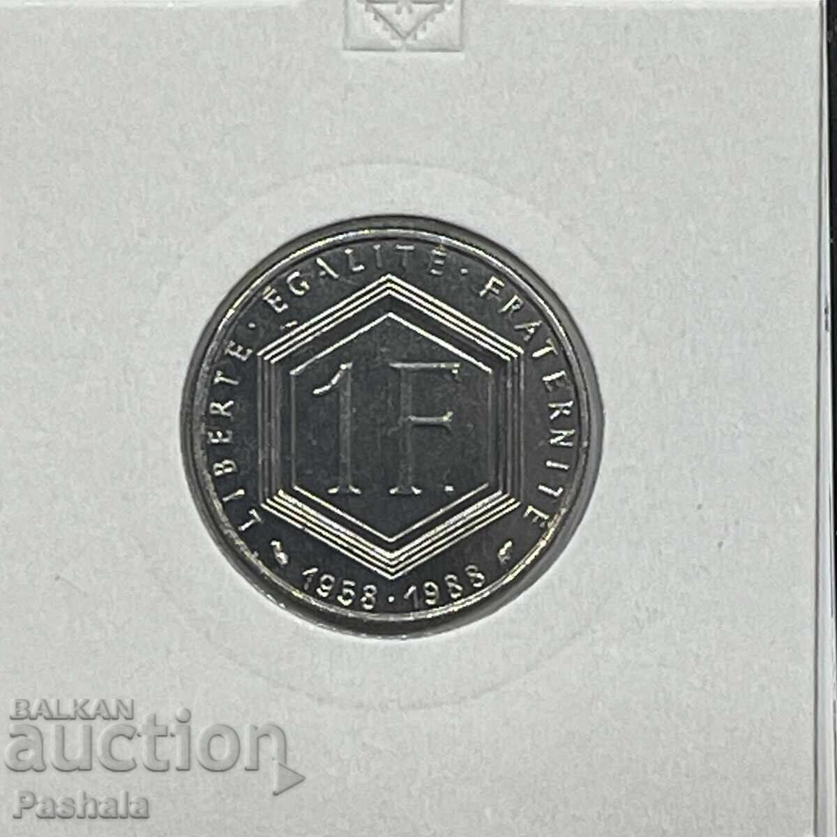 Franța 1 franc 1988