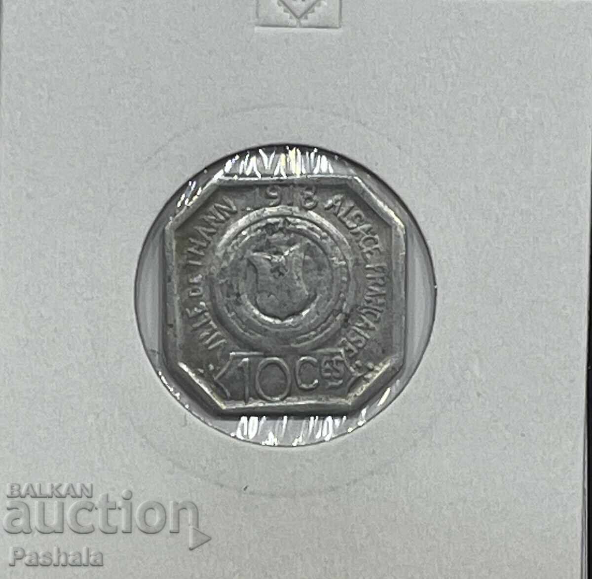 France 10 centimes 1918. City of Thann. Notgeld