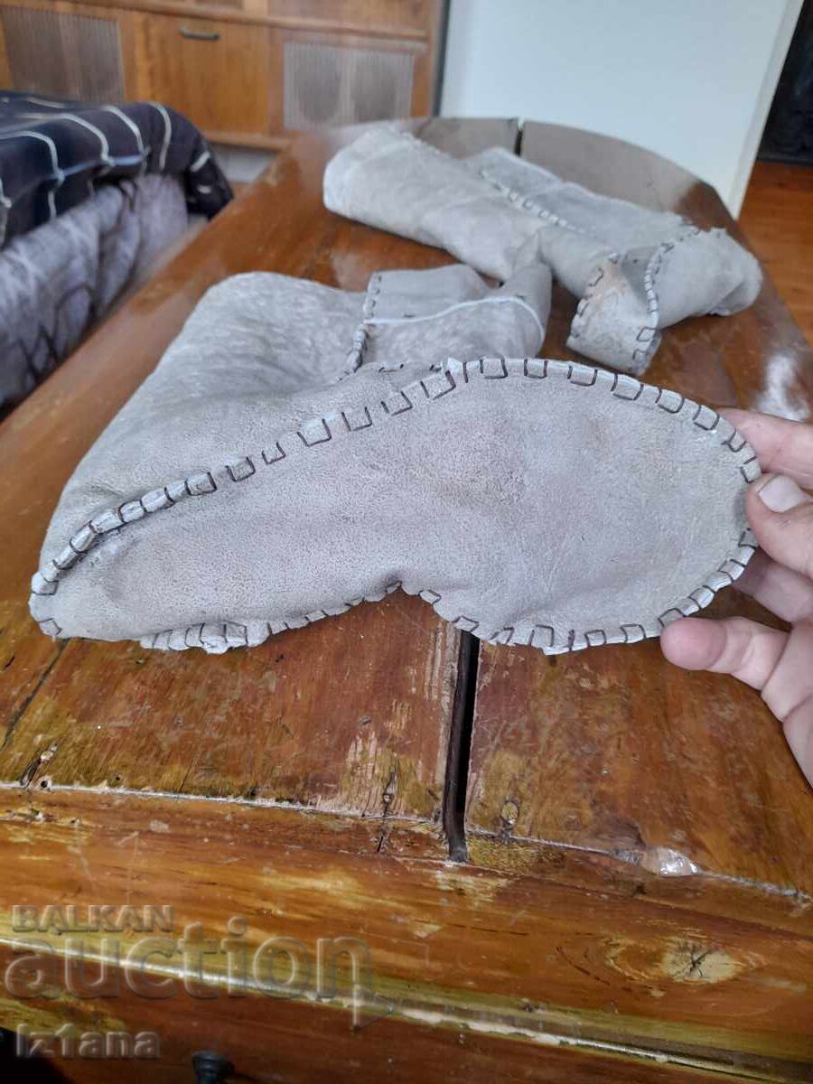 Ghete vechi din piele, jambiere - 5