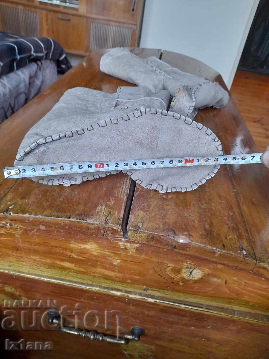 Ghete vechi din piele, jambiere - 6