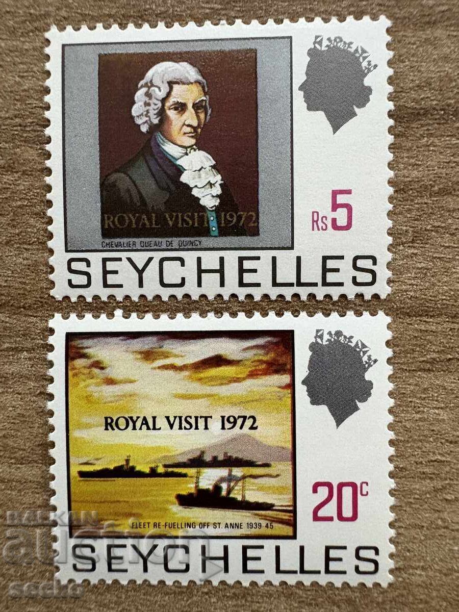 Seychelles - Vizită regală - 1969 numere cu ... (1972) MNH