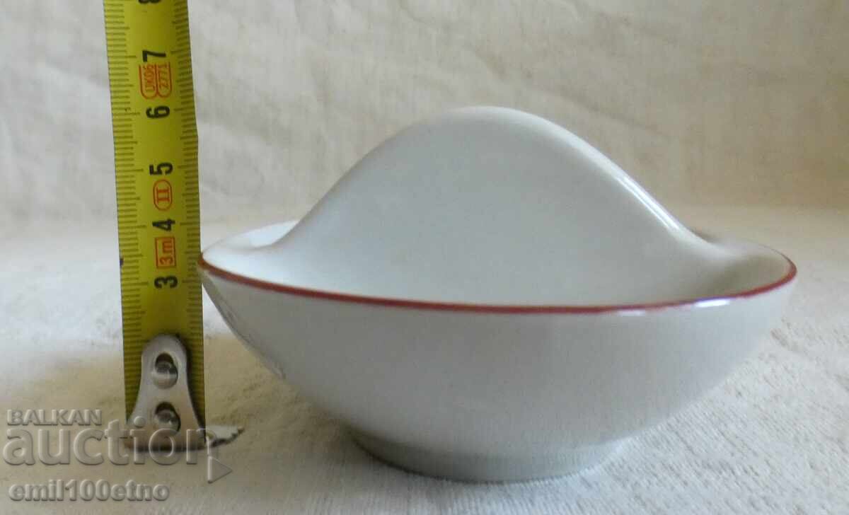 Солница със златен кант стар български порцелан - 7