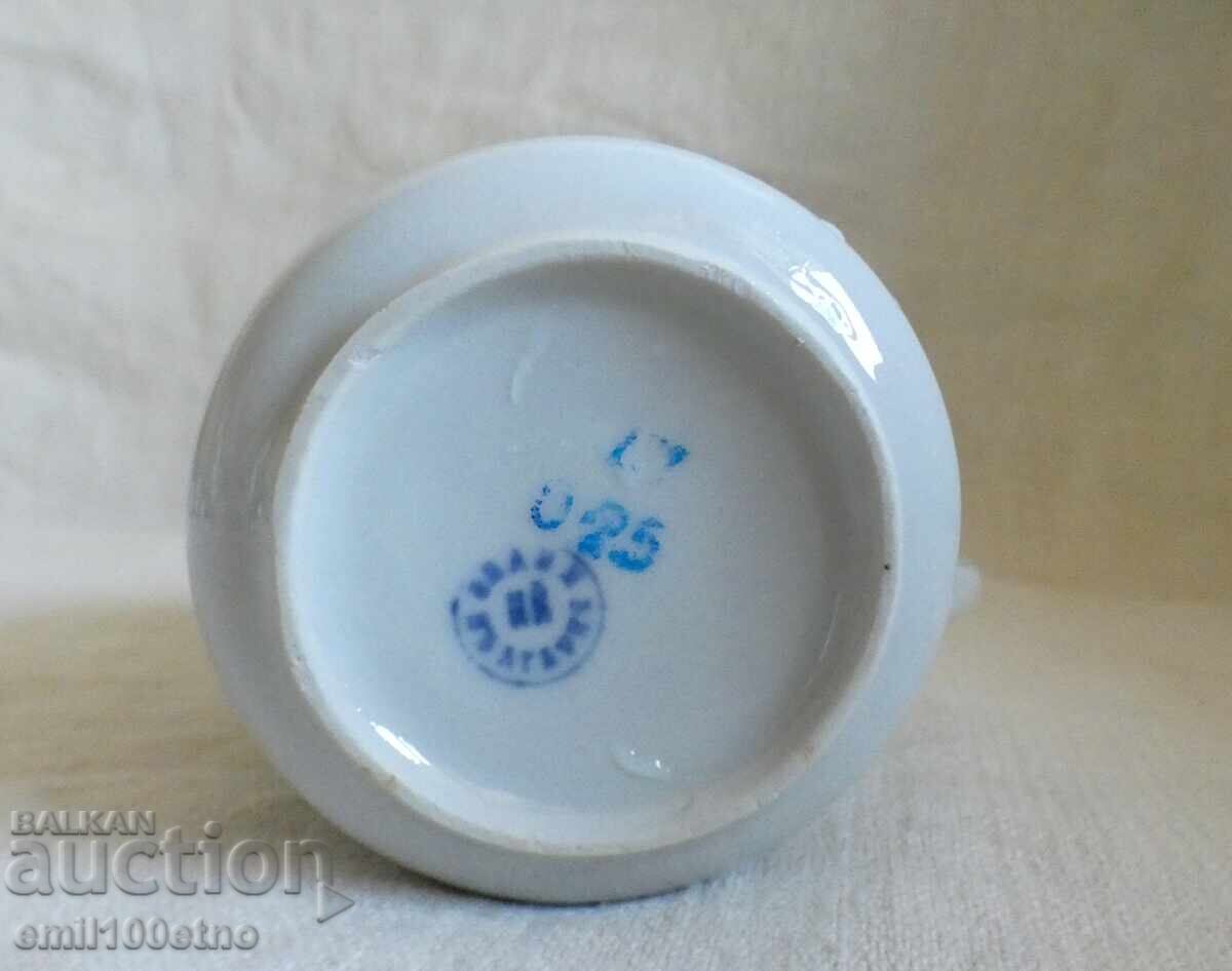 Tea cup old Bulgarian porcelain Kosta Yordanov Vidin - 6