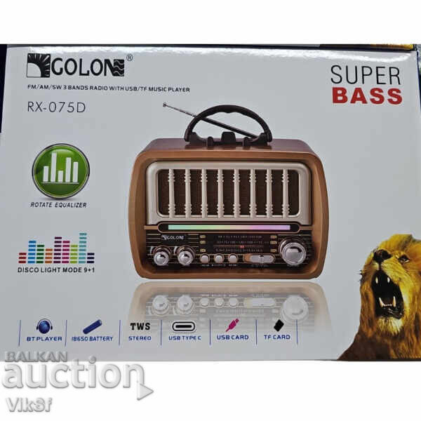 Licitație Radio multifuncțional FM/AM/SW cu 3 benzi, TF card/USB