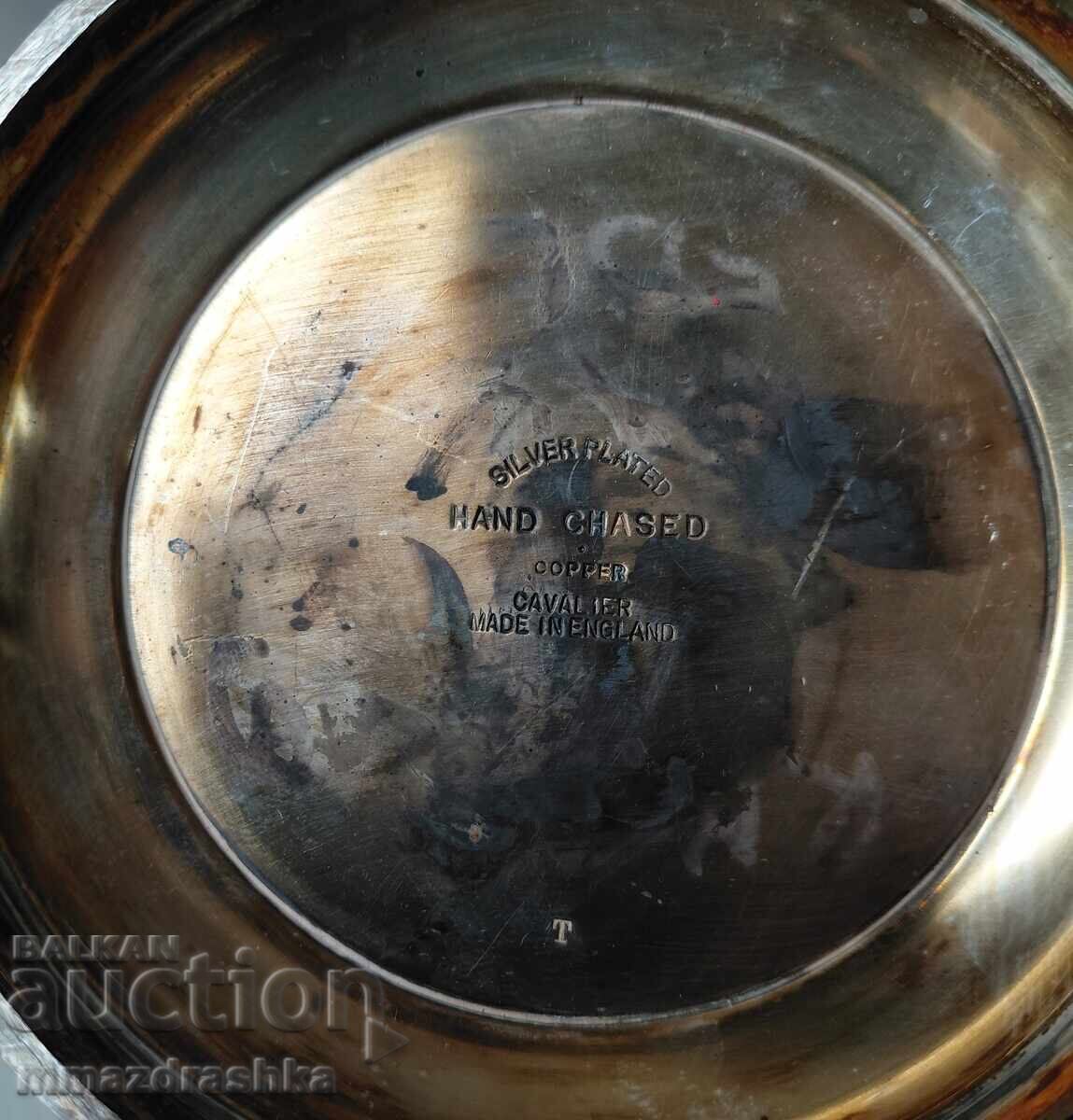 Посребрен английски чайник на 100 години - 6