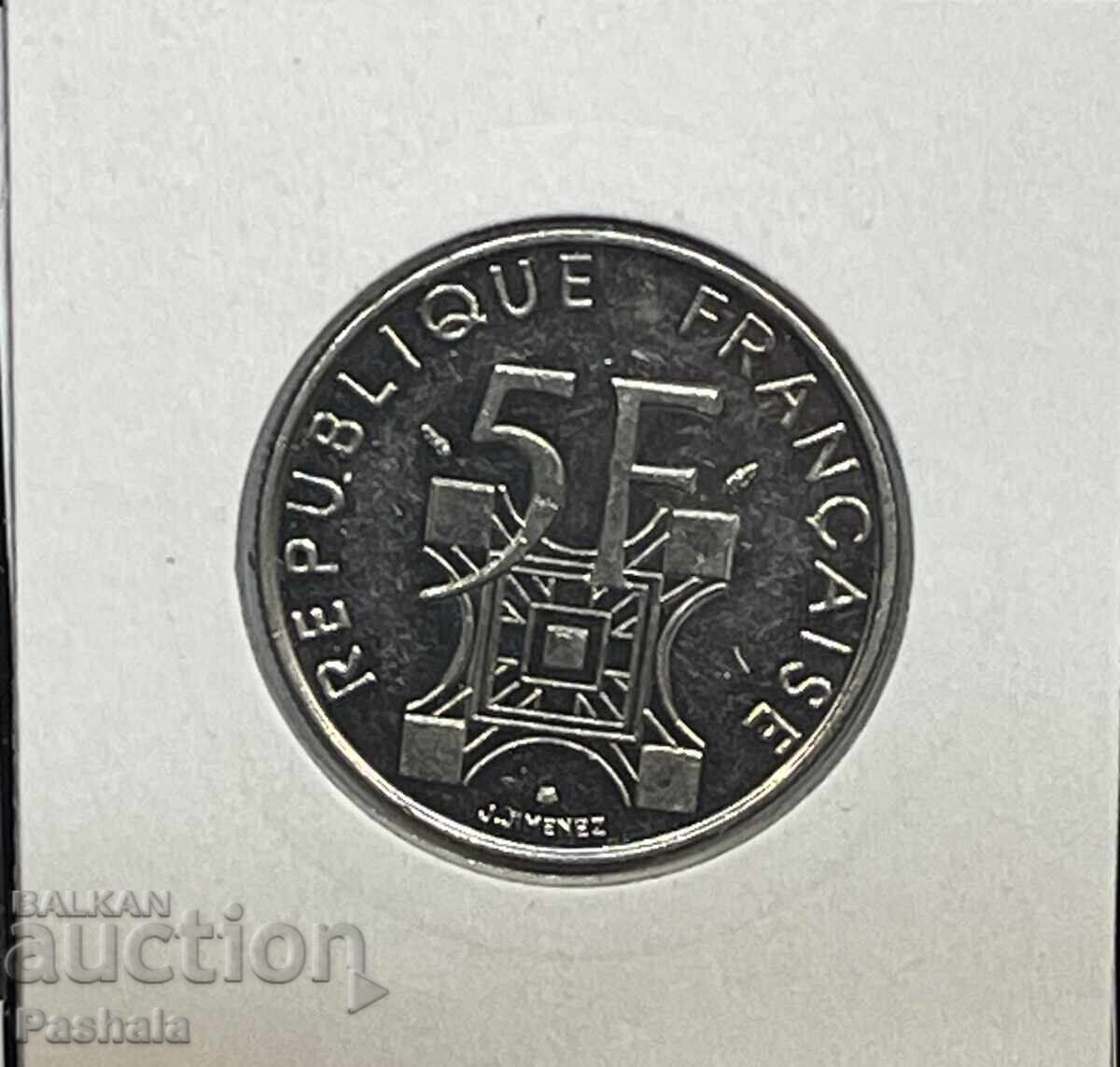 Franța 5 franci 1989