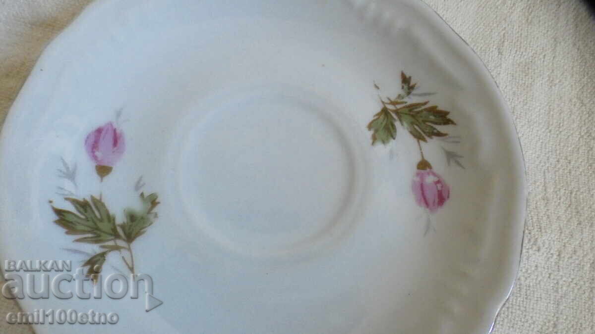 Чаша за кафе с чинийка стар порцелан Коста Йорданов Видин - 6