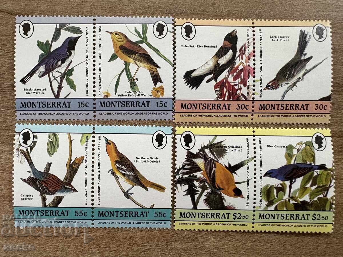 Montserrat - Păsări - 200 de la nașterea lui Audubon (1985) MNH