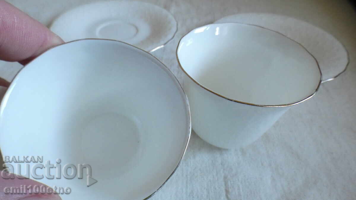 Чаши за кафе 2 бр. костен порцелан Коста Йорданов Видин - 6