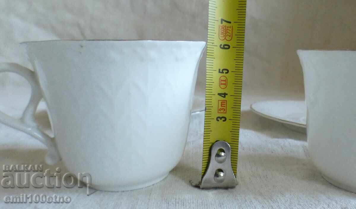 Чаши за кафе 2 бр. костен порцелан Коста Йорданов Видин - 7