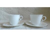 Cești de cafea 2 buc. porțelan fin Kosta Yordanov Vidin