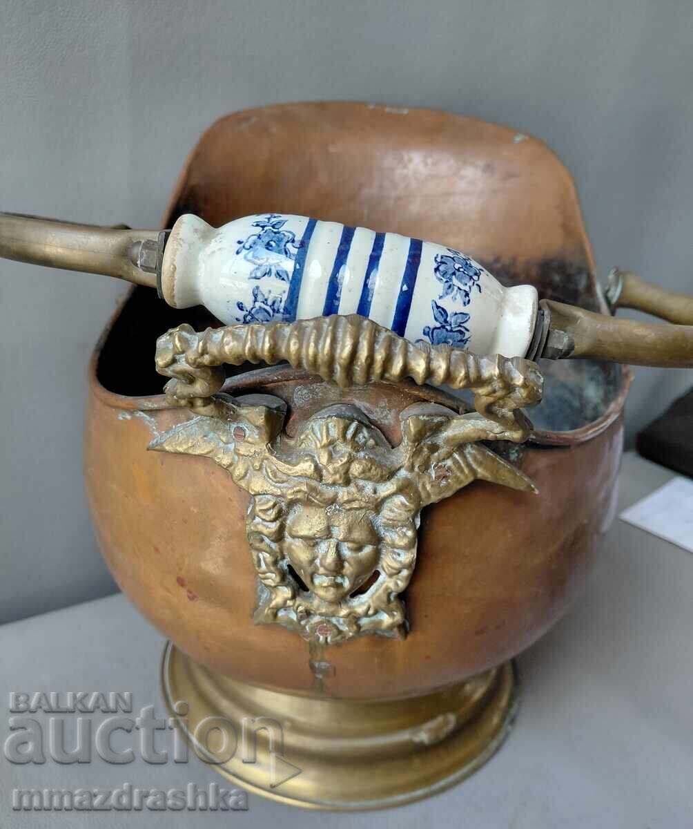 Χάλκινο δοχείο για κάρβουνα 2 - 5