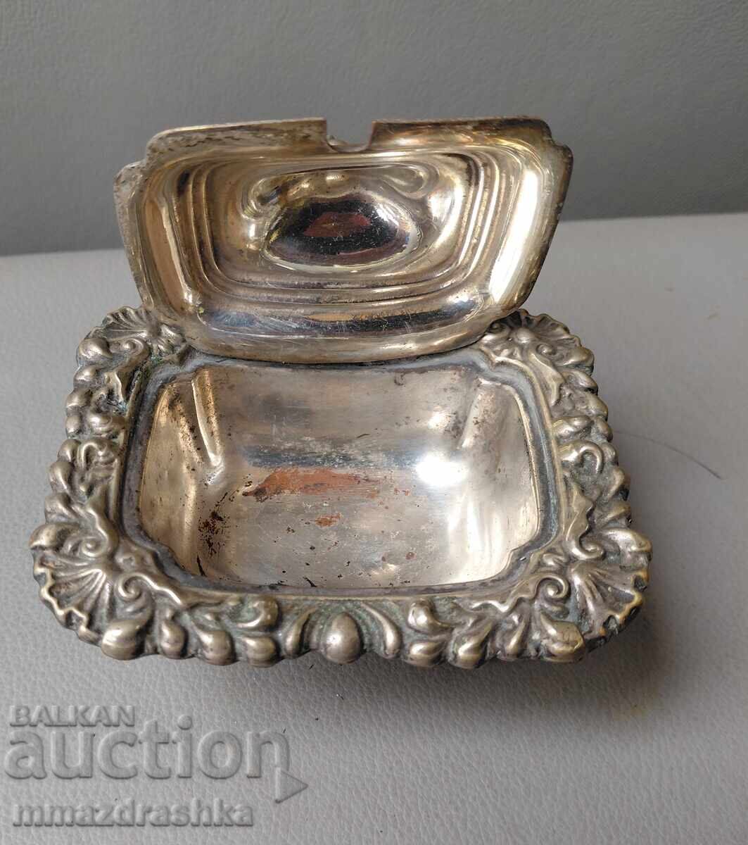 Доставка на Винтидж посребрен съд за горчица