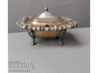 Винтидж посребрен съд за горчица