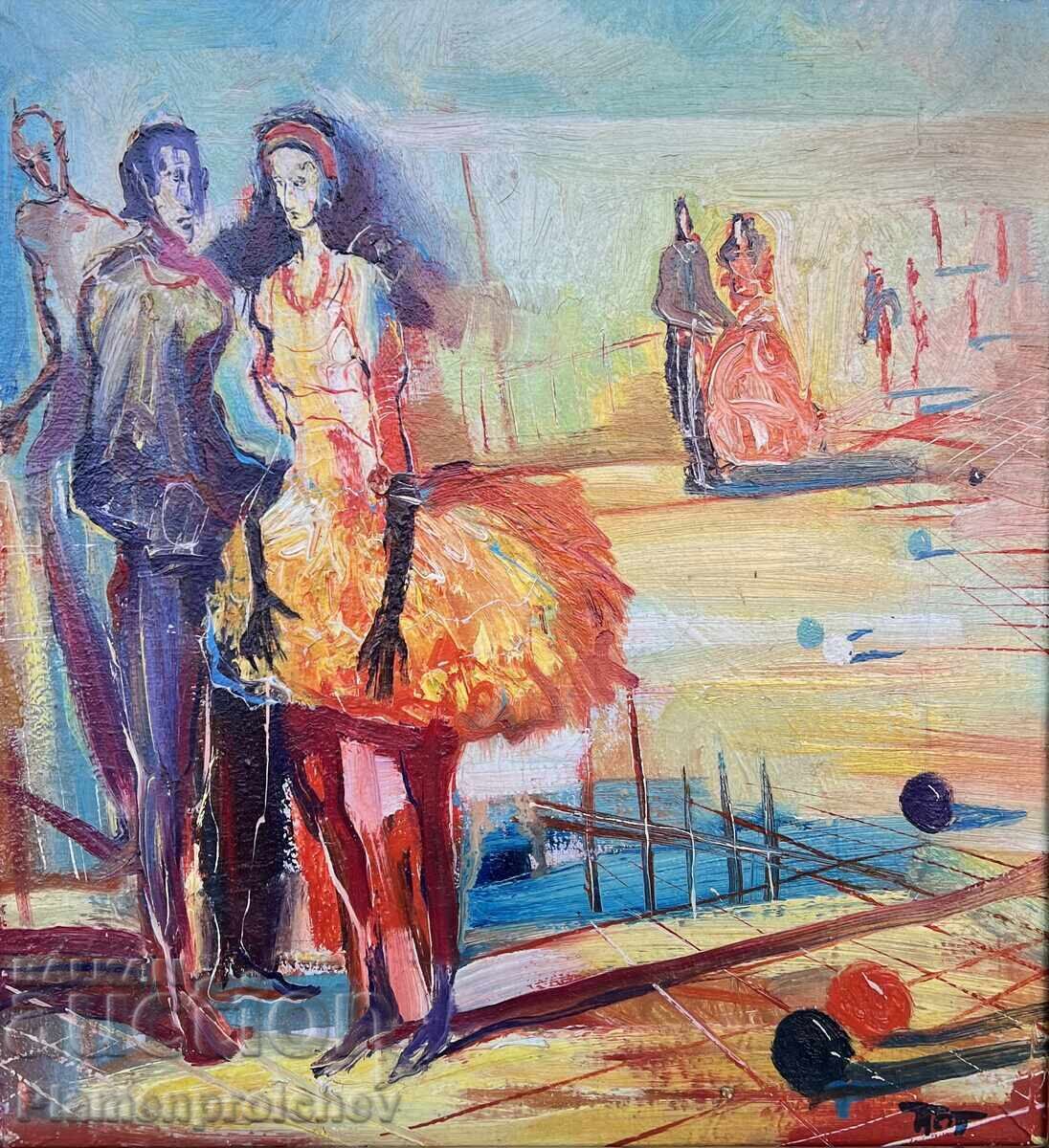 UNIQUE OIL PAINTING ON CANVAS SIGNED - 5