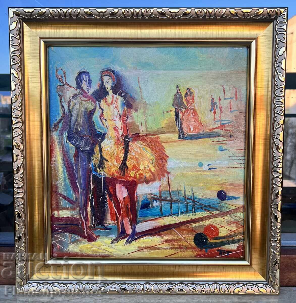 UNIQUE OIL PAINTING ON CANVAS SIGNED