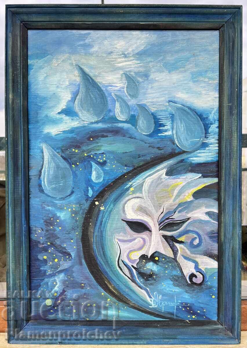 ΜΟΝΑΔΙΚΟΣ ΠΙΝΑΚΑΣ ΕΛΑΙΟΓΡΑΦΙΑ ΥΠΟΓΕΓΡΑΜΜΕΝΟΣ