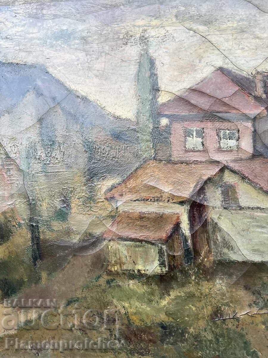VERY OLD OIL PAINTING ON CANVAS - 6