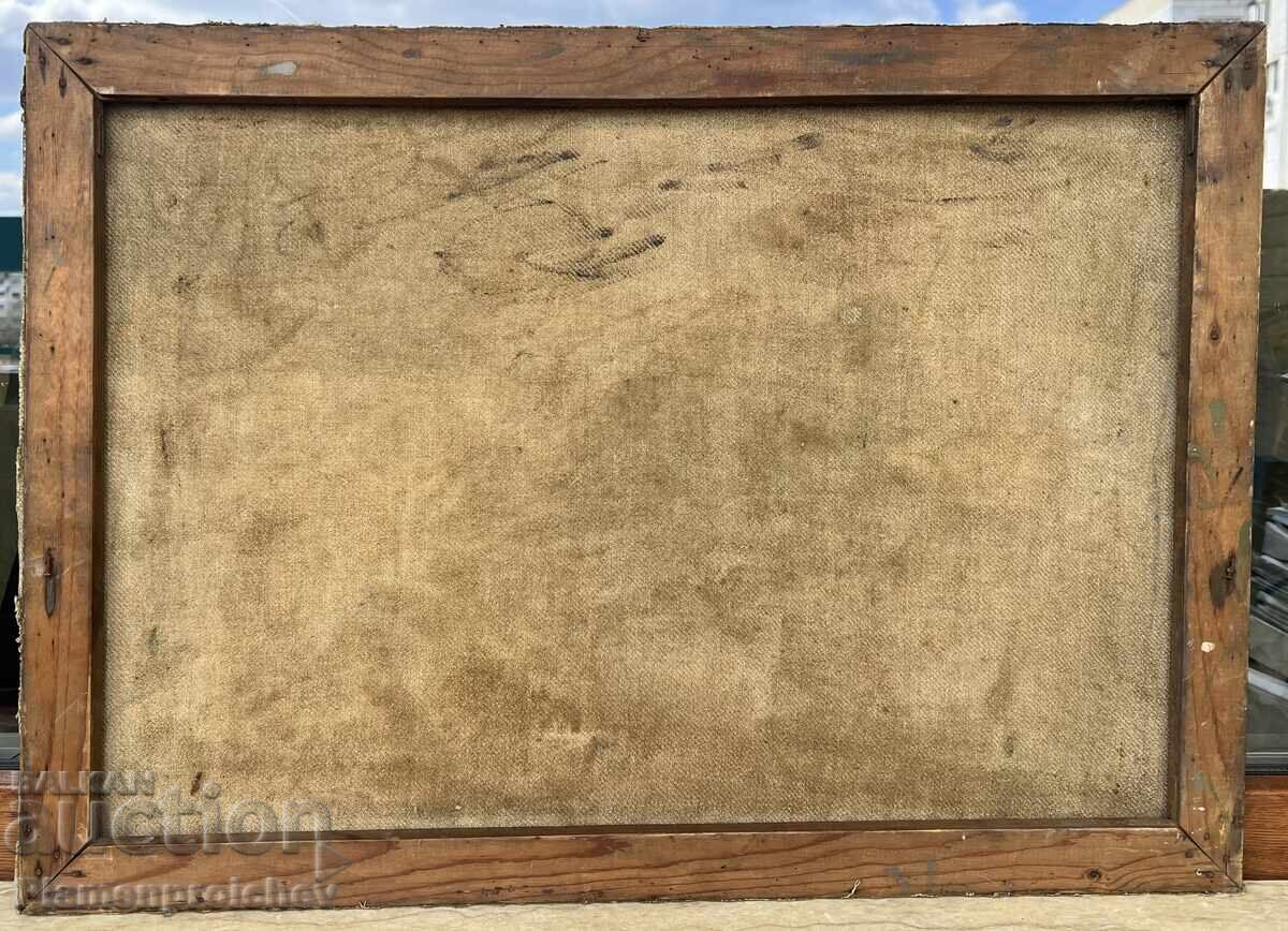 VERY OLD OIL PAINTING ON CANVAS - 7