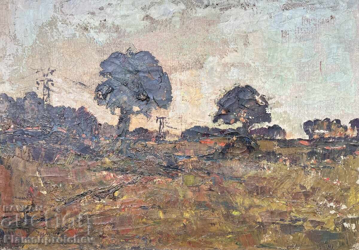 Licitație TABLOU FOARTE VECHI, ULEI PE PÂNZĂ