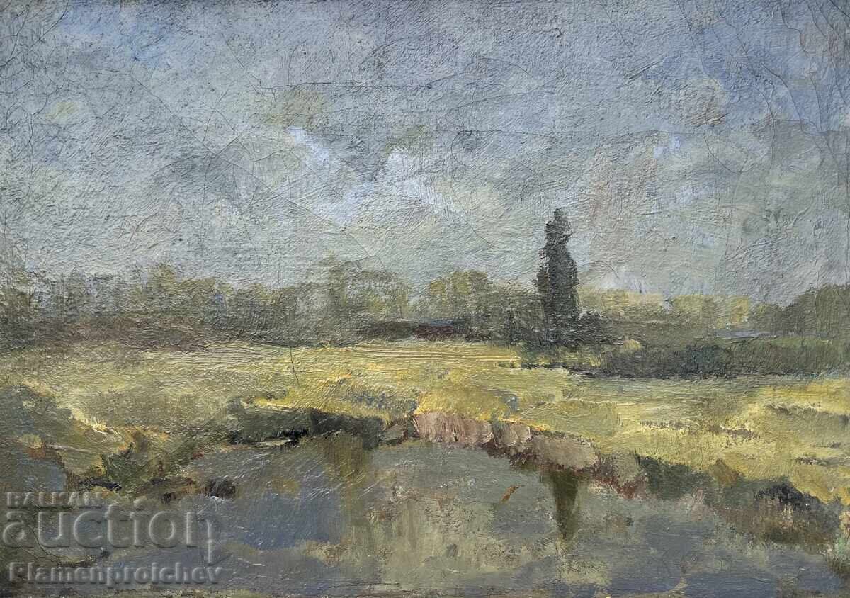 Licitație TABLOU FOARTE VECHI, ULEI PE PÂNZĂ