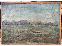 TABLOU FOARTE VECHI, ULEI PE PÂNZĂ