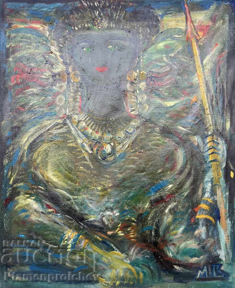 Аукцион КАРТИНА ОЛИМПИЯ  МАСЛО НА ПЛАТНО ПОДПИСАНА 1995 Г.