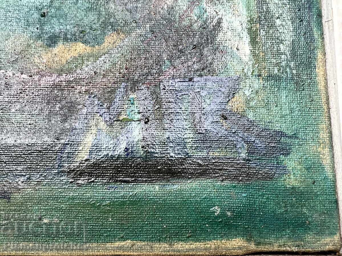 КАРТИНА ОЛИМПИЯ  МАСЛО НА ПЛАТНО ПОДПИСАНА 1995 Г. - 7