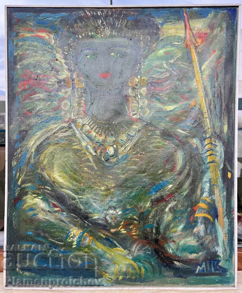 КАРТИНА ОЛИМПИЯ  МАСЛО НА ПЛАТНО ПОДПИСАНА 1995 Г.