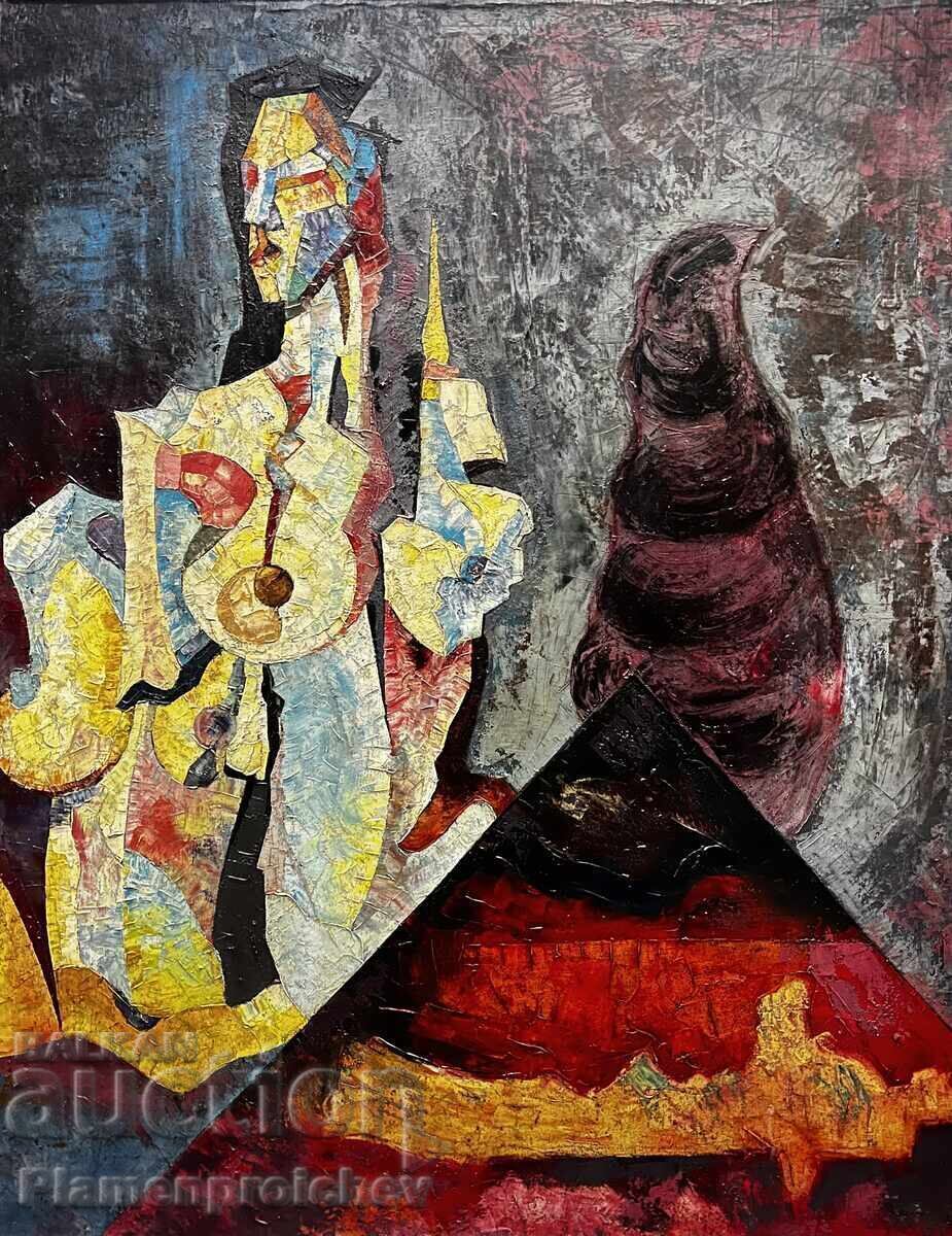 HUGE UNIQUE PAINTING BY TSVYATKO TSVETKOV OIL ON CANVAS with price € 2000.00 | 3911.66 BGN