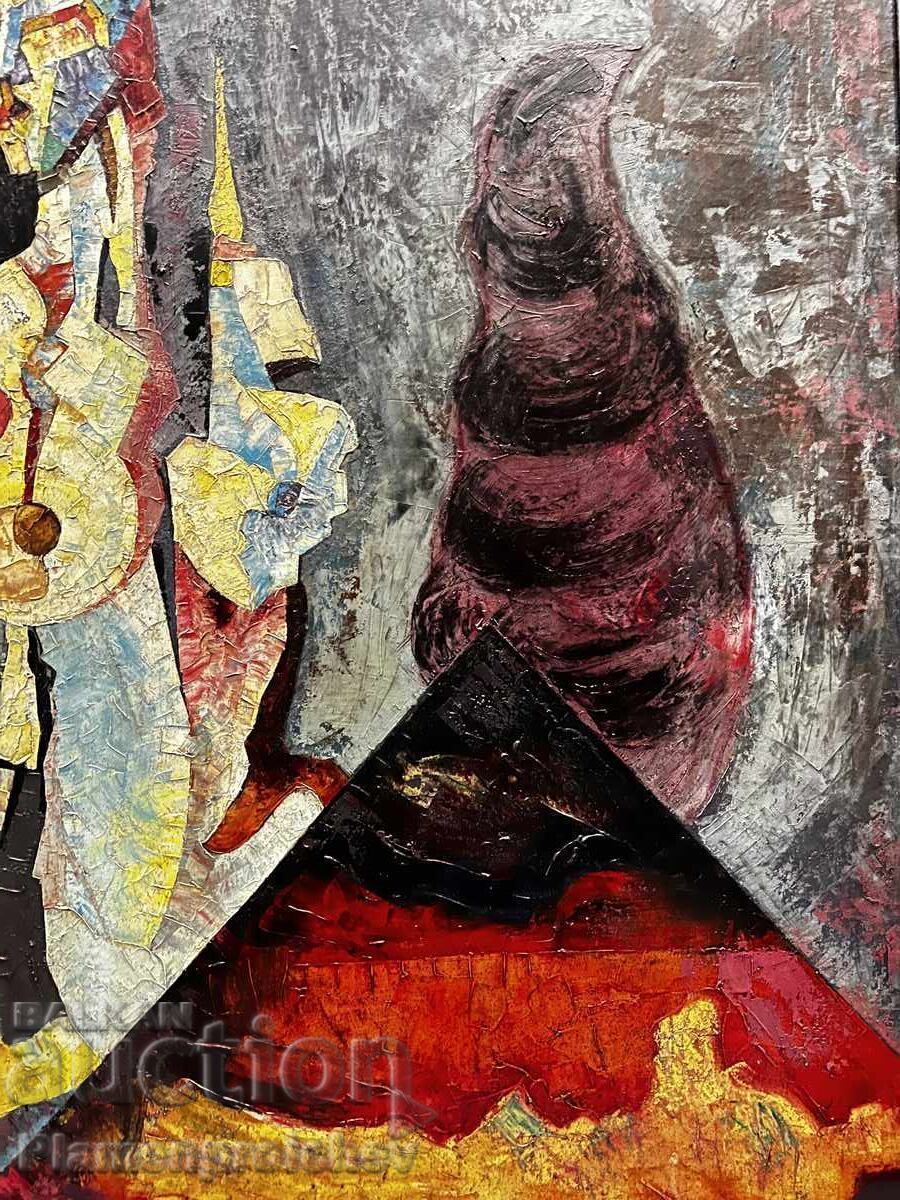 Delivery of HUGE UNIQUE PAINTING BY TSVYATKO TSVETKOV OIL ON CANVAS