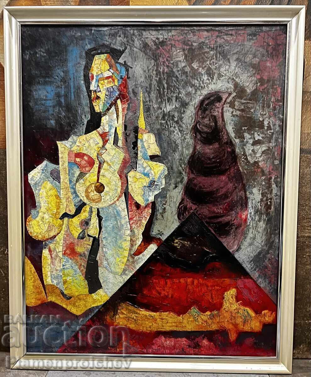 HUGE UNIQUE PAINTING BY TSVYATKO TSVETKOV OIL ON CANVAS