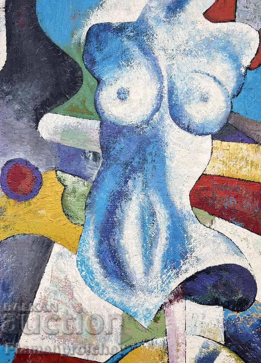 Доставка на ОГРОМНА КАРТИНА ЦВЯТКО ЦВЕТКОВ ЧЕРВЕН БРЯГ ПОДПИСАНА