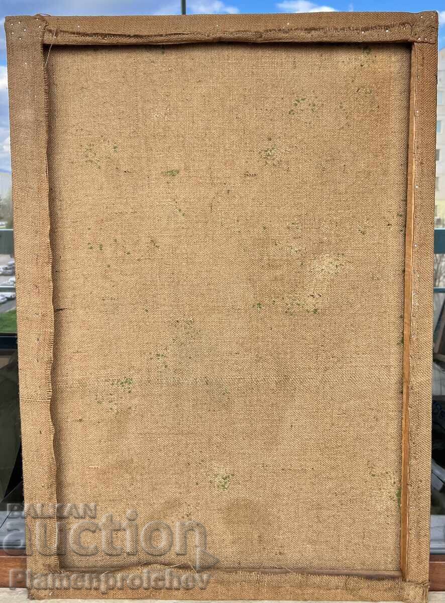 ОГРОМНА КАРТИНА ЦВЯТКО ЦВЕТКОВ ЧЕРВЕН БРЯГ ПОДПИСАНА - 6