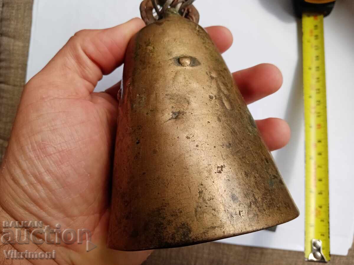 Стар бронзов чан ,голям,тюмбелек,хлопка,звънец, - 6