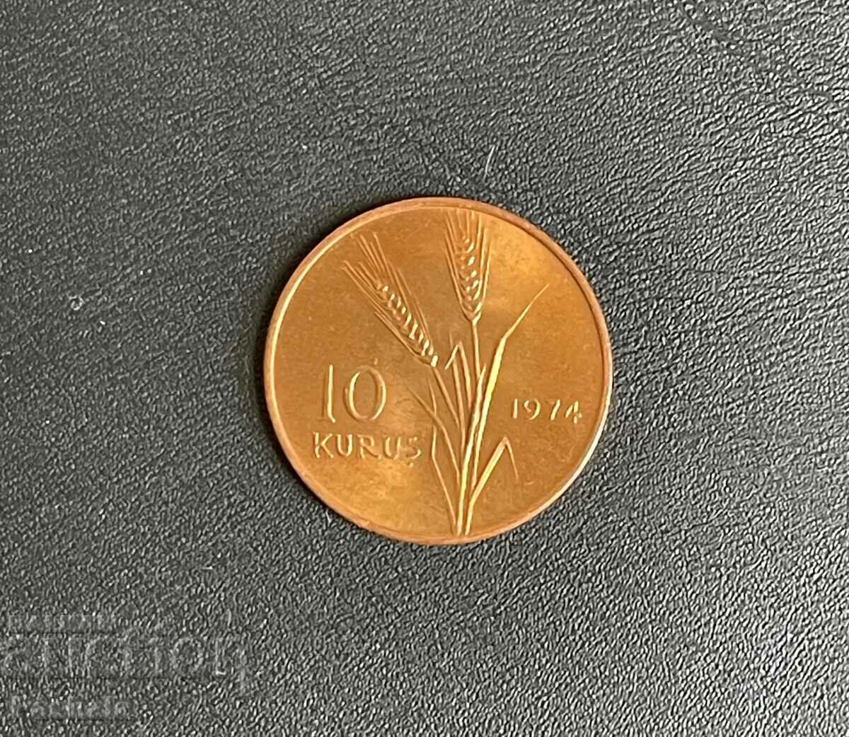 Τουρκία 10 kuruş 1974