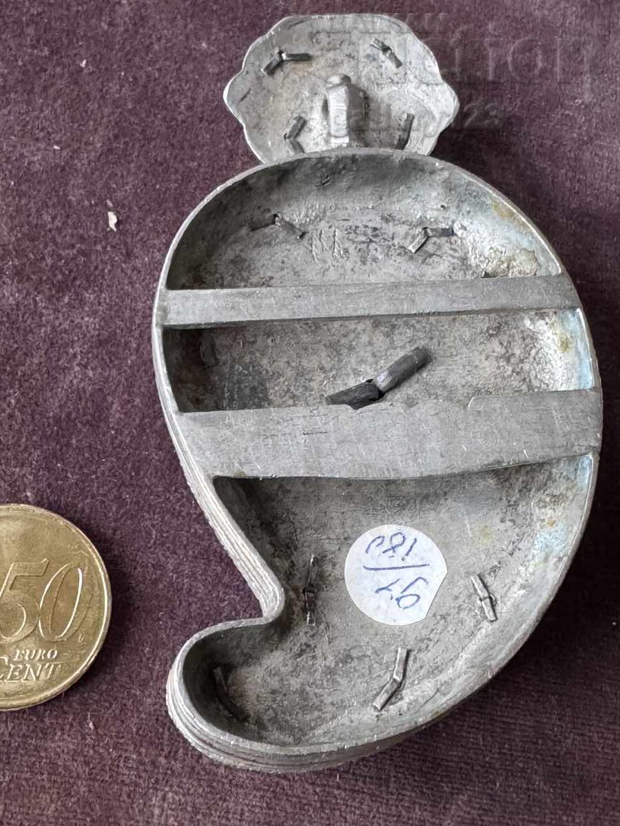 Ασημένια παφτα μονή φιλιγκράν επιχρυσωμένη - 6