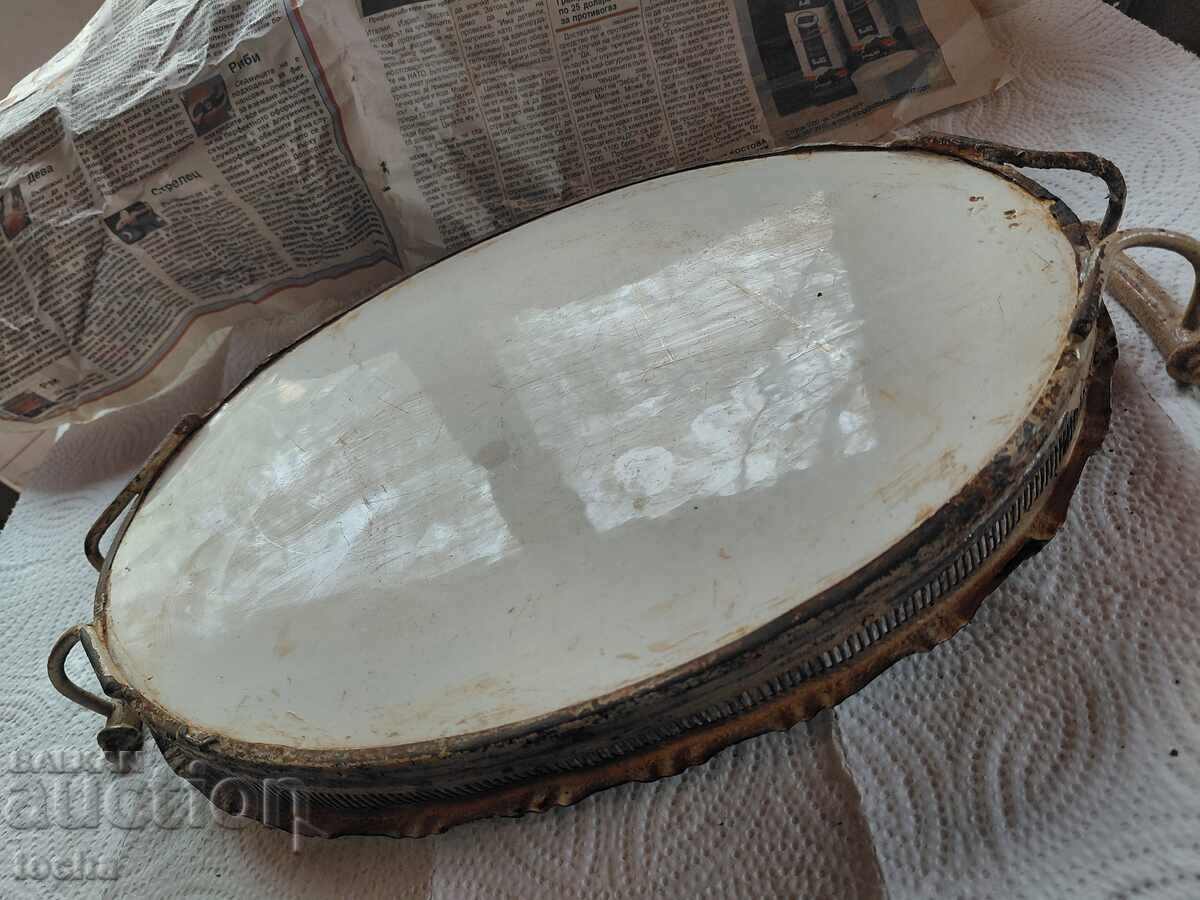 Livrarea tavă veche din porțelan