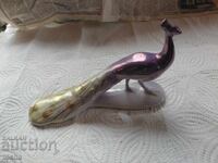 Παλιά βουλγάρικη πορσελάνη Isida, ειδώλιο παγώνι