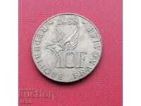 Франция-10 франка 1988-100 г. от рождението на Роланд Гарос