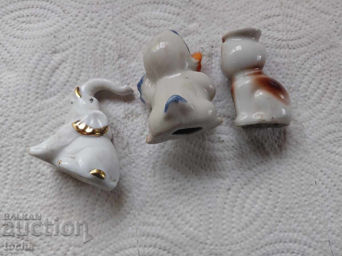 Δημοπρασία παλιές πορσελάνινες φιγούρες, αλατιέρα, ελεφαντάκι και παπάκι
