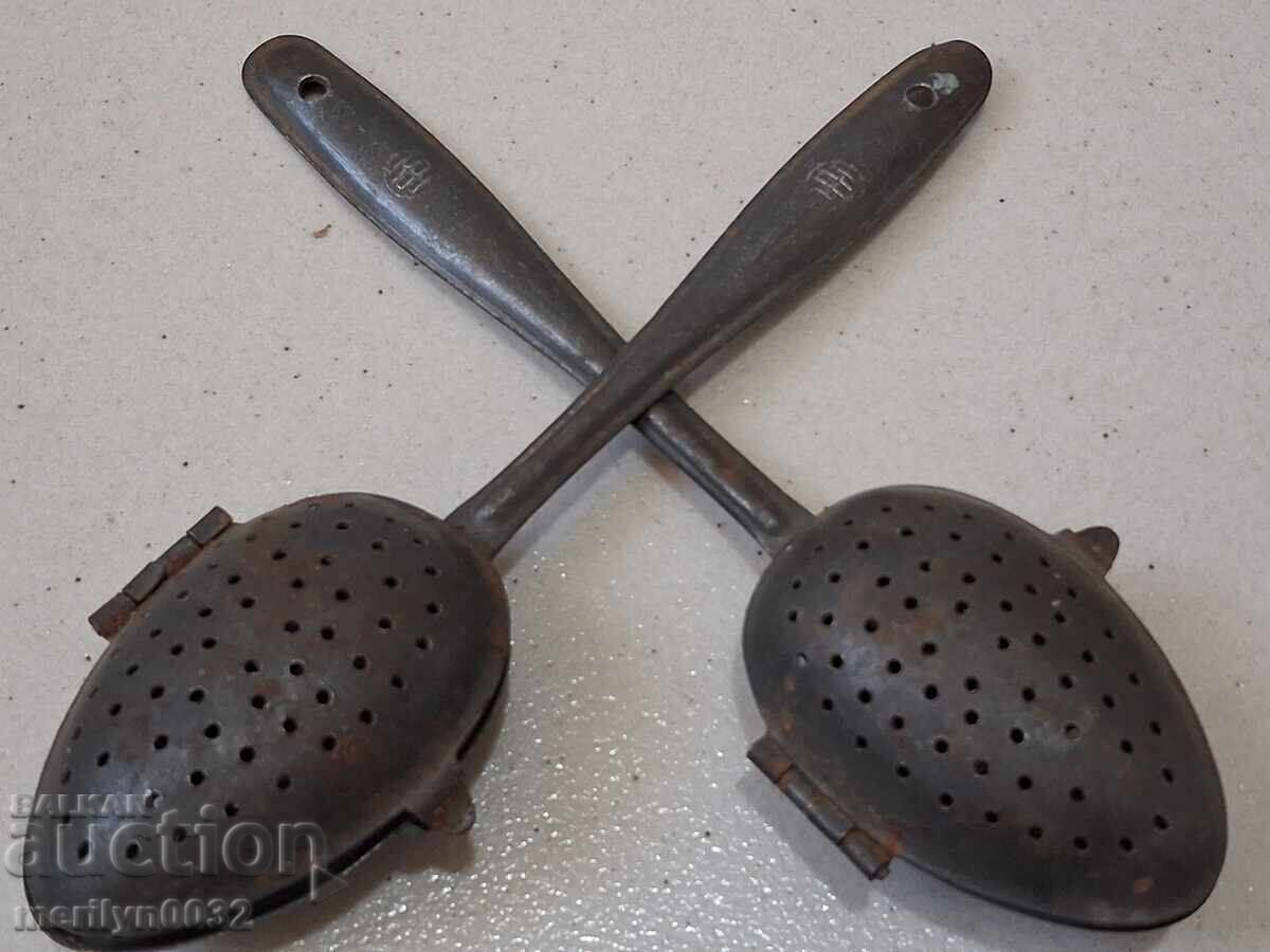 Old tea spoons 2 pieces spoon - 6