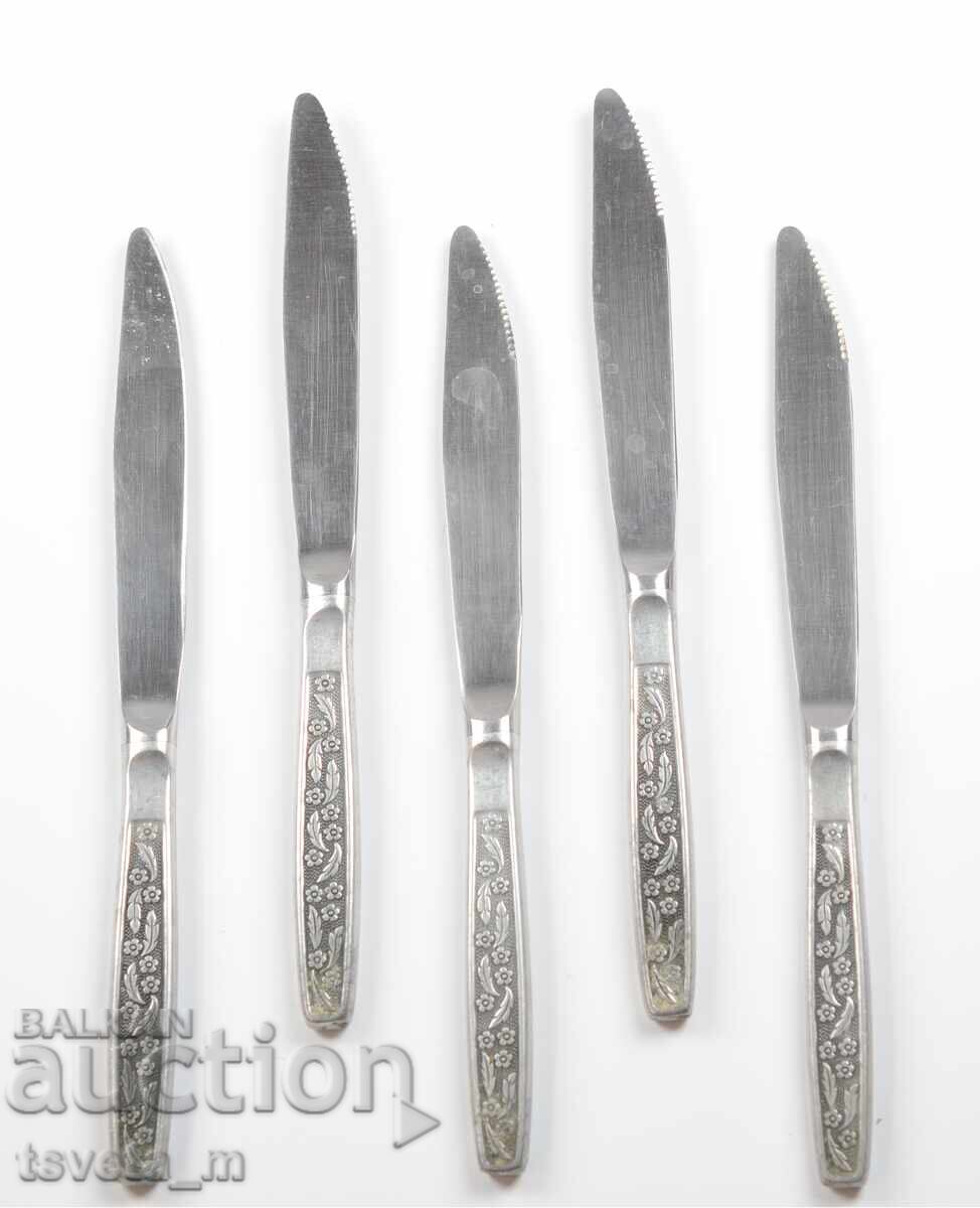 Licitație Set tacâmuri cuțite 5 buc Licitație Set tacâmuri cuțite 5 buc