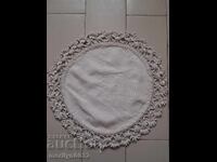 Παλιό πλεκτό καρέ, τραπεζομάντιλο, σεμέν, βουλγαρικής κατασκευής