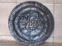 Διακοσμητικό χάλκινο πιάτο τοίχου, σάχαν, μπακίρι, μπολ