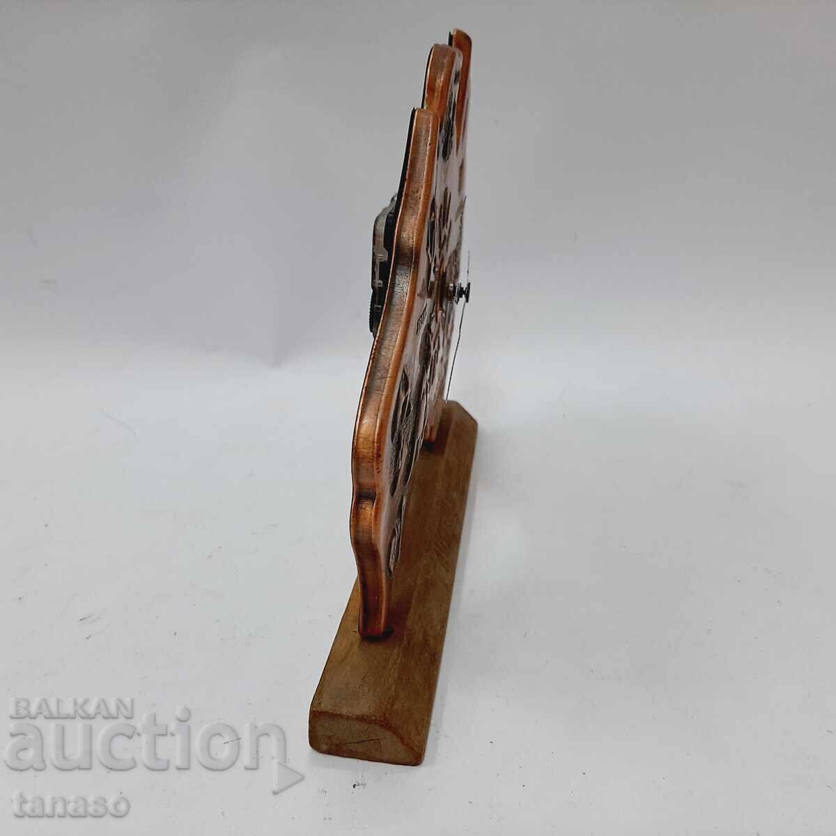 Παράδοση Ρετρό χάλκινο επιτραπέζιο ρολόι-σουβενίρ από την Αυστραλία (5.2)