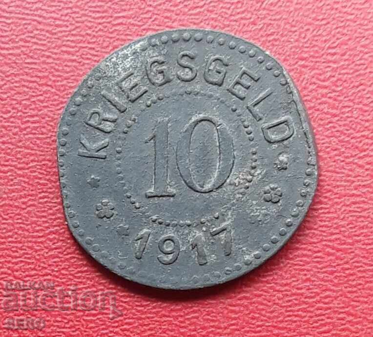 Germania-Renania-Palatinat-Lambrecht-10 pfennigi 1917 cu preț € 3.01 | 5.89 BGN