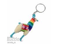 Breloc lucrat manual în formă de lamă Peru