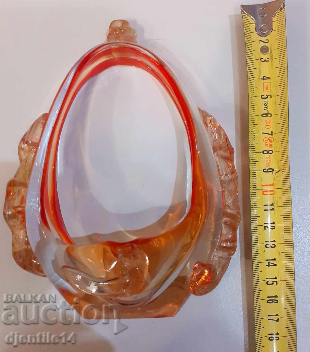 Δημοπρασία Καλάθι από χρωματιστό γυαλί Murano