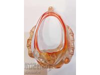 Καλάθι από χρωματιστό γυαλί Murano